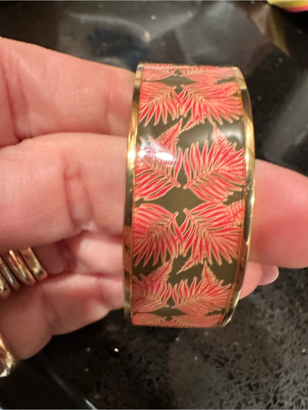 Bangle-up French enamel bangle bracelet